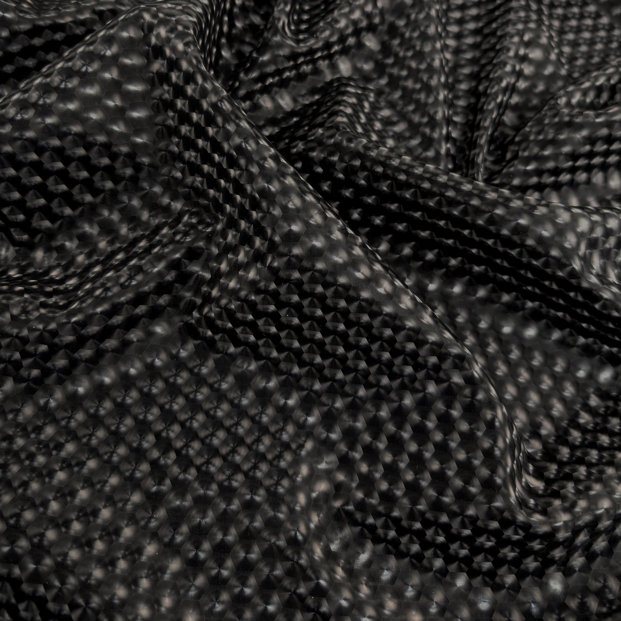 3D Hexi Faux Leather-60% PU / 40% Poly-Knit-PU3D1000