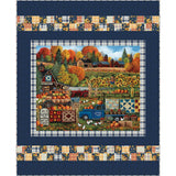 Pumpkin Patch Keeper Digitally Printed Quilt Panel Sample-Multi-100% Cotton-Q-038A_PPKEEPER