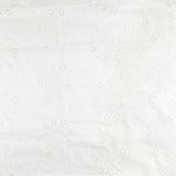 Floral Eyelet and Rope Embroidery-100% Cotton-02 White-WSS26-EMB101