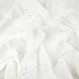 Floral Eyelet and Rope Embroidery-100% Cotton-02 White-WSS26-EMB101