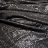 Textured Satin With Foil-100% Polyester-01 Black-WSS26-SAT100