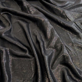 Textured Satin With Foil-100% Polyester-01 Black-WSS26-SAT100
