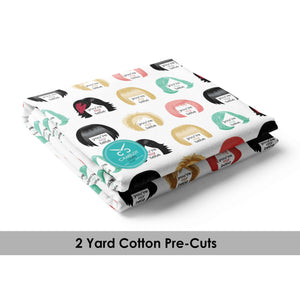 Schitts Creek - 2 Yard Cotton Cut -Moira's Wigs-White