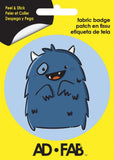 Monstre Furry bleu - Appliqué Ad-Fab