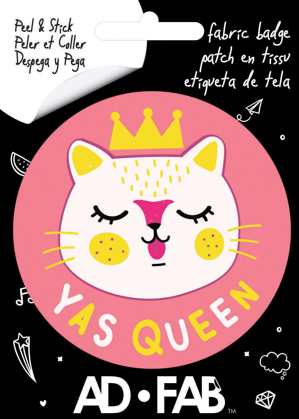 Yas Queeen Adhesive Fabric Badge