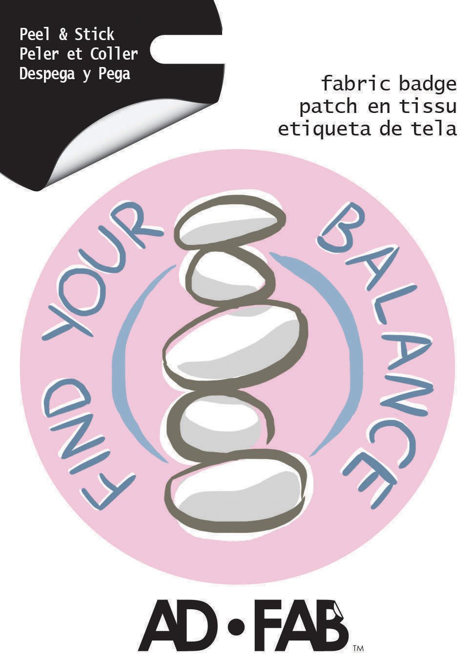 Find Your Balance Adhesive Fabric Badge