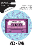 Cassette Tape Adhesive Fabric Badge