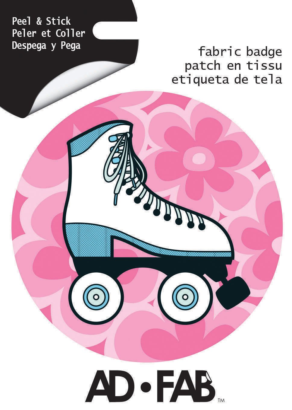Roller Skate Adhesive Fabric Badge