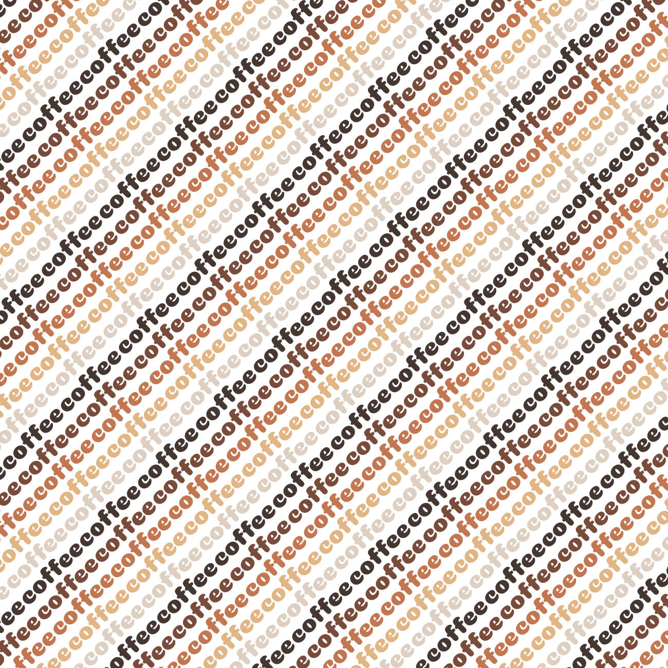 Cool Beans Collection by CDS - Coffee Stripe - Cotton - White