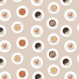 Cool Beans Collection by CDS - Coffee Art - Cotton - Cream