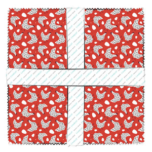 Good Cluck Collection 10" Squares (42 pieces) - Multi - Cotton 21220308SQU