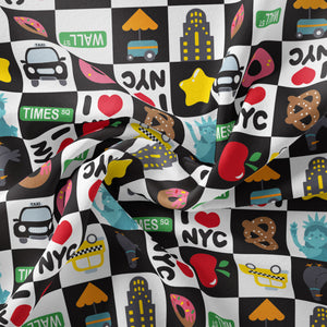 In a NY Minute Collection - New York Blocks - Multi - Cotton 21220601-01