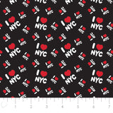 In a NY Minute Collection - I Heart NYC - Black - Cotton 21220604-02