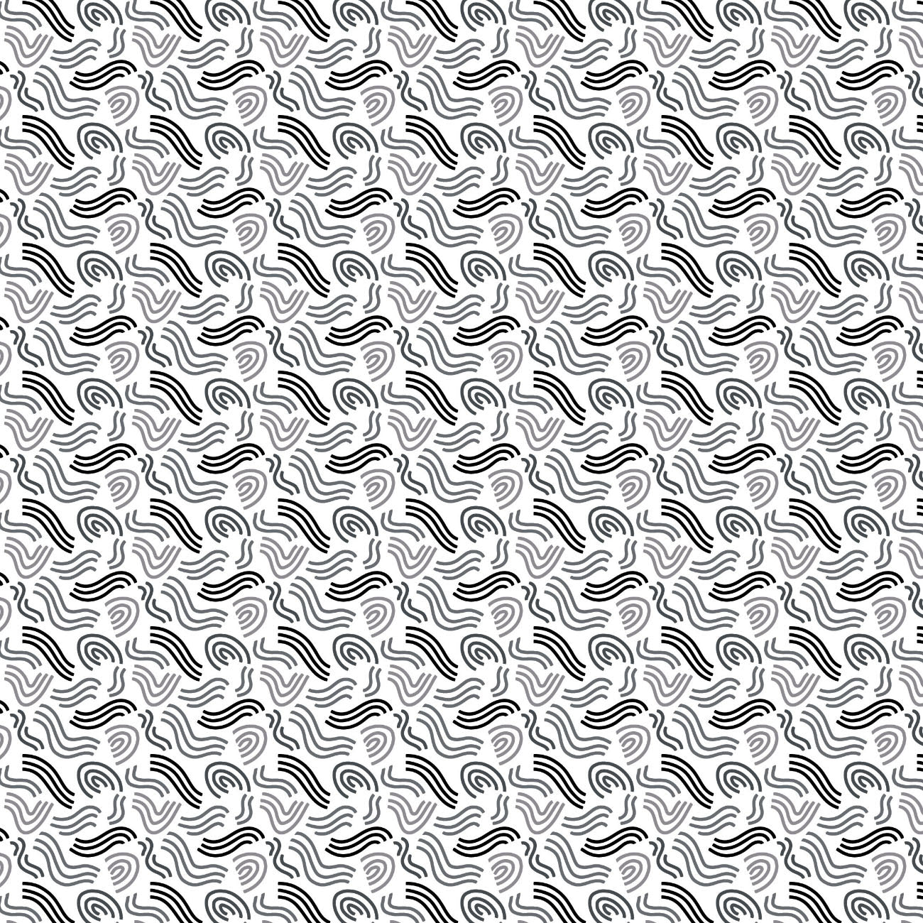 Pawsomely Posh Collection - Serene Swirls - White - Cotton 21221103-03