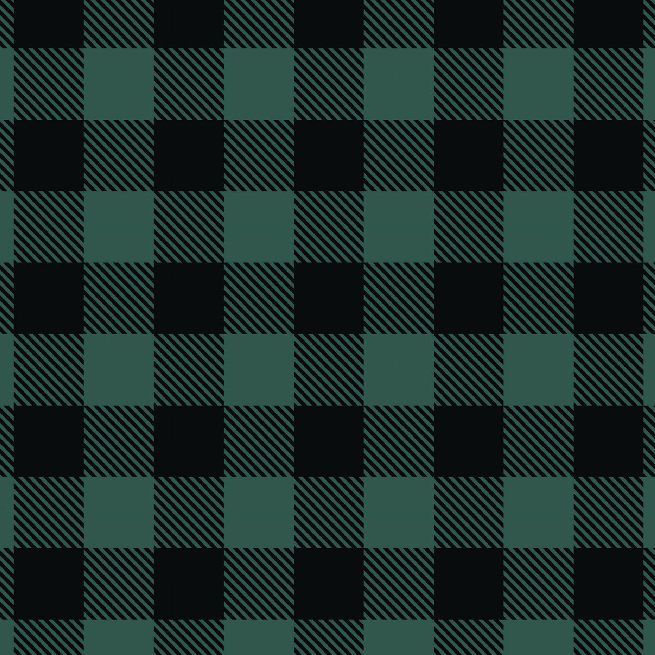 Printed Flannel-Buffalo Plaid Flannel-Green-100% Cotton-2150015B-05