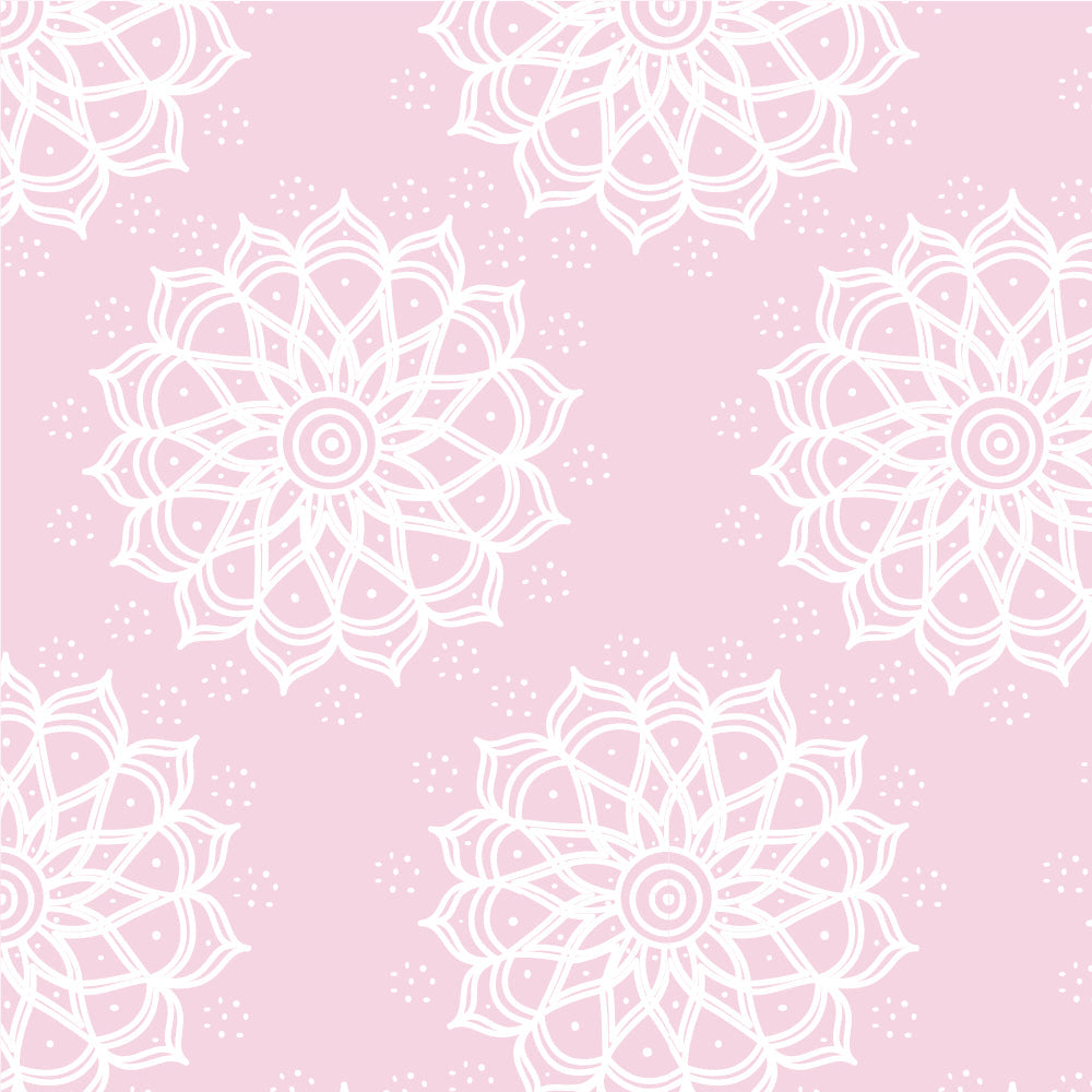Camelot Design Studio - Mandala -Light Pink - Flannel