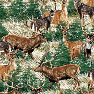 Deer Field - Printed Fleece by CDS