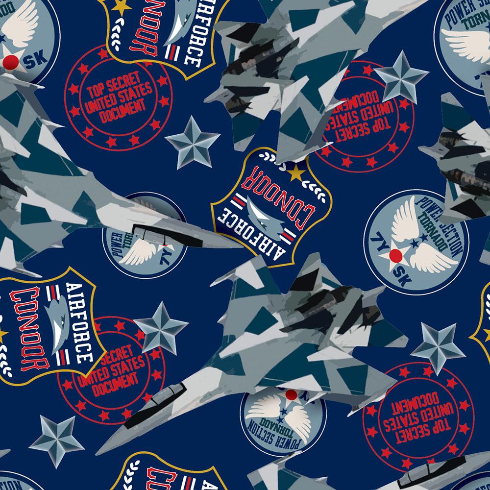 Military Jets - Printed Fleece by CDS
