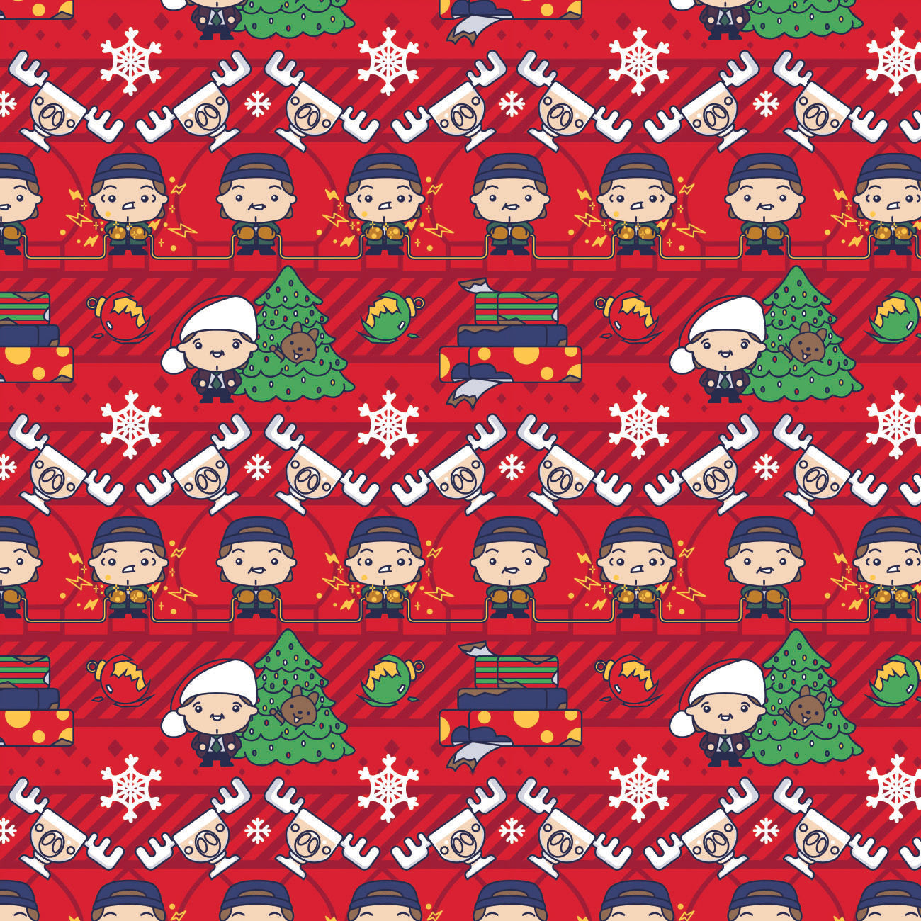 Character Winter Holiday IV Collection - Chibi Xmas Vacation - Red - Cotton 23150115-01