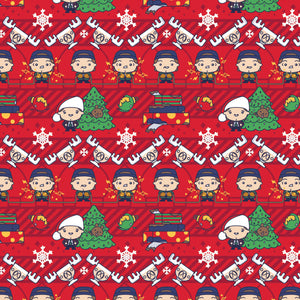 Character Winter Holiday IV Collection - Chibi Xmas Vacation - Red - Cotton 23150115-01
