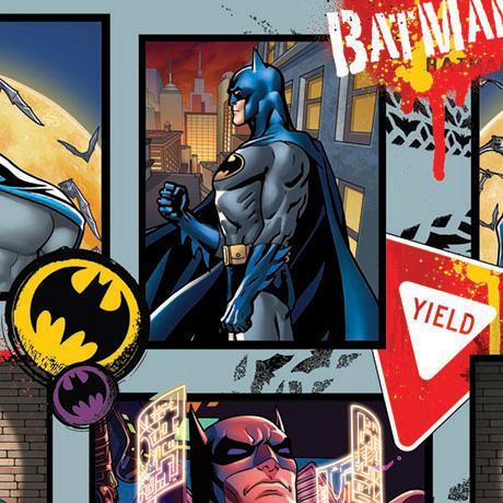 Batman Yield Sign And Graffiti - Printed Fleece by DC Comics