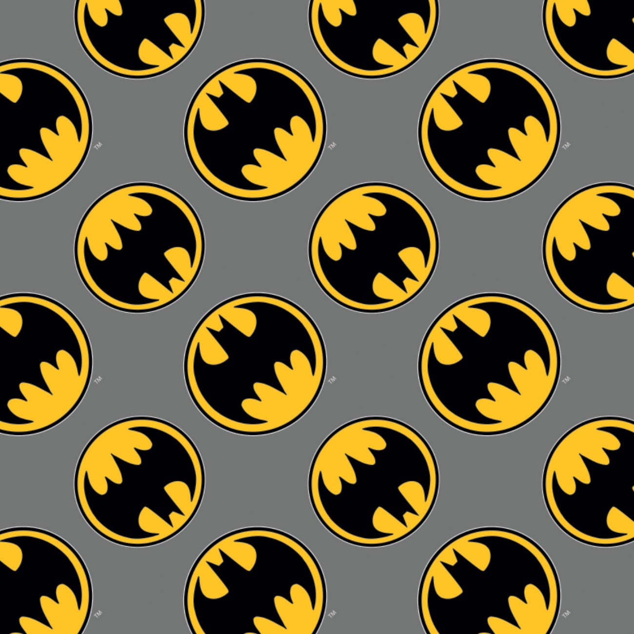 Batman Logo - Directional - Printed Flannel by DC Comics- Grey