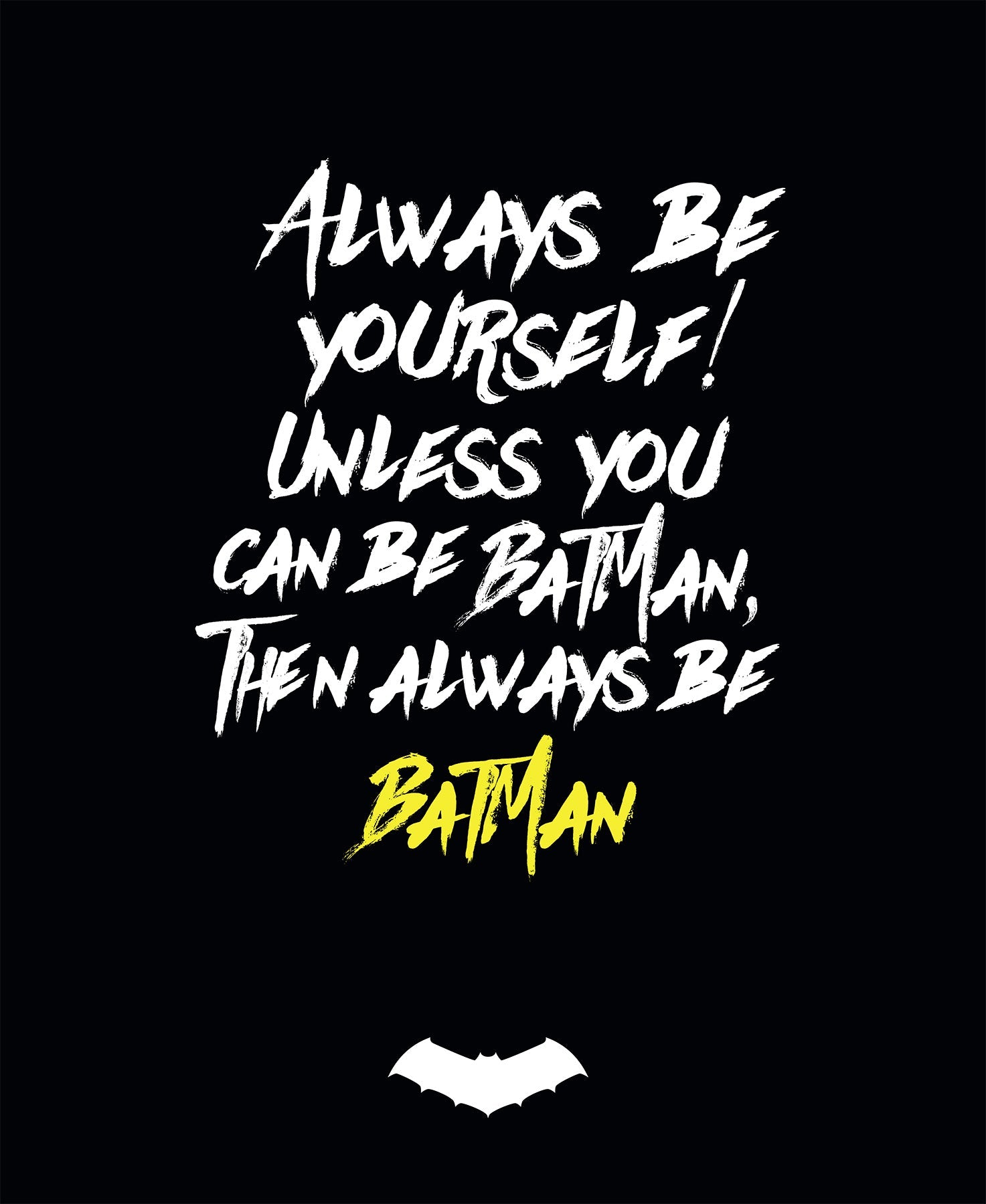 Warner Bros Batman - Always Be Batman Quote - Fat Quarter - Noir - Coton