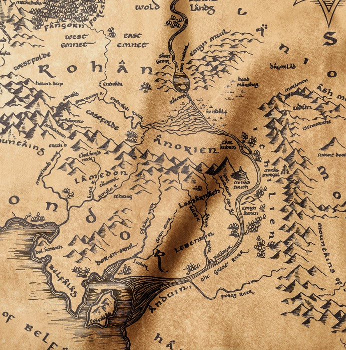 Lord of the Rings: Parchment Map of Middle Earth | at Mighty Ape Australia