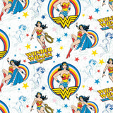 Wonder Woman - Character with Stars -  Printed Flannel by DC Comics