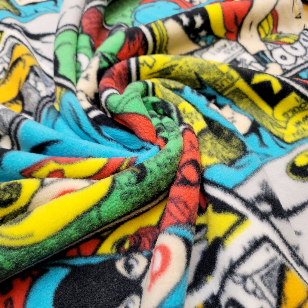 DC Comics II Group Collage 100% Polyester Fleece Fabric