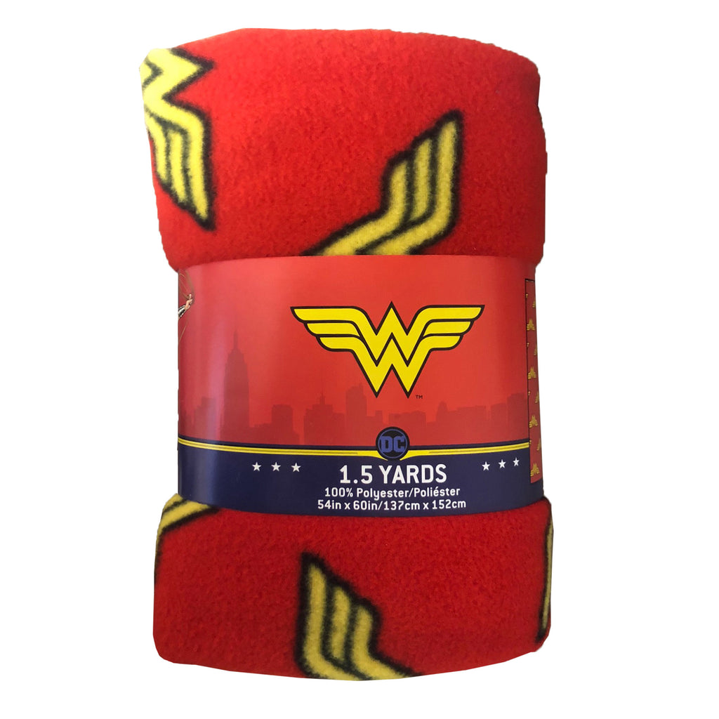 DC Comics Wonder Woman Logo Fleece 1.5 Yard Cut - 100% Polyester Fleece Fabric