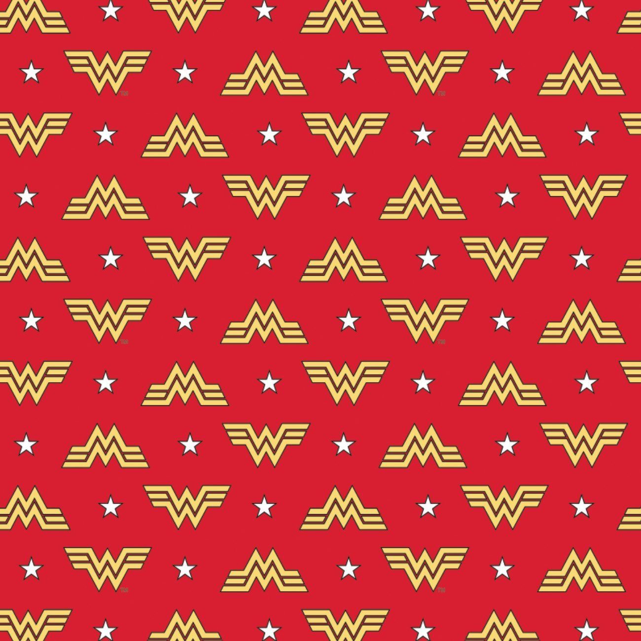 Wonder Woman WW84 Logo and Stars - Printed Flannel by DC Comics-Red