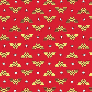 Wonder Woman WW84 Logo et étoiles - Flanelle Imprimée de DC Comics - Rouge
