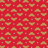 Wonder Woman WW84 Logo and Stars - Printed Flannel by DC Comics-Red
