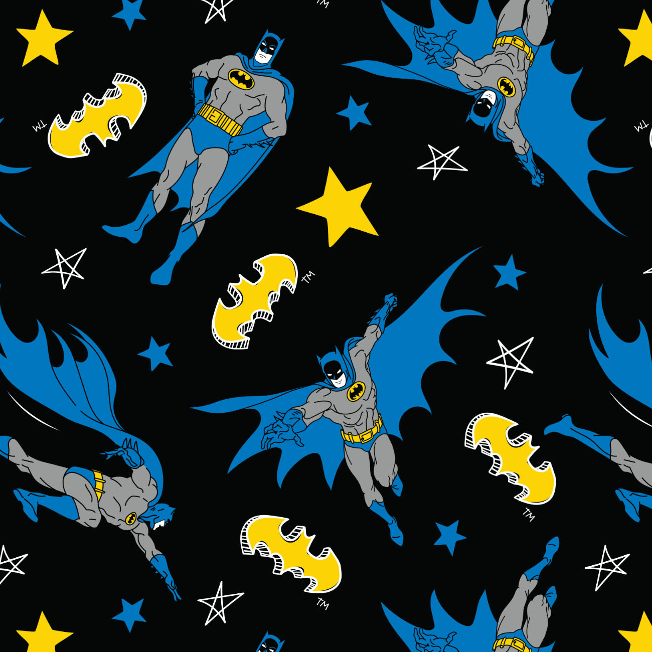 Camelot Knit Shop-Batman Doodle-Black-95% Polyester/5% Spandex-23400888S-04