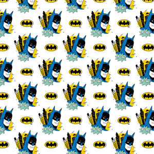 DC Comics Super Hero Doodles Collection - Batman POW Doodle - White - Cotton 23400889-01