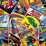 Dc Comics - Superman Comic Stack Toss -2 Yard Cotton Cut
