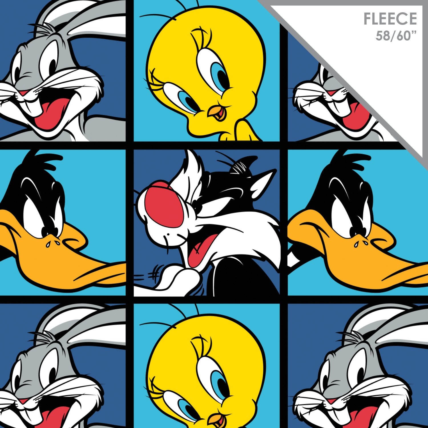 Looney Tunes - Personnages en blocs - Molleton imprimé de Warner Bros