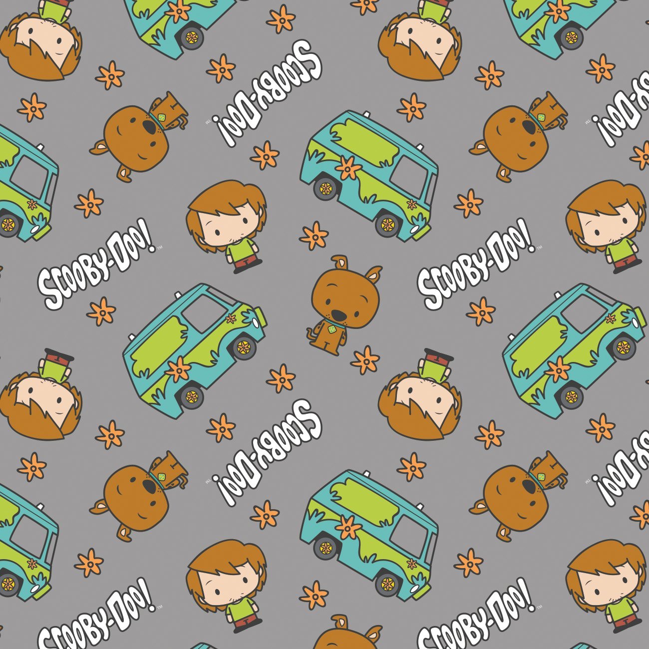 Scooby-Doo Chibi - Floral Toss - Grey