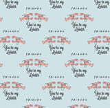 Friends -Lobster Painting- Light Blue- Cotton-FULL 8 YARD BOLT