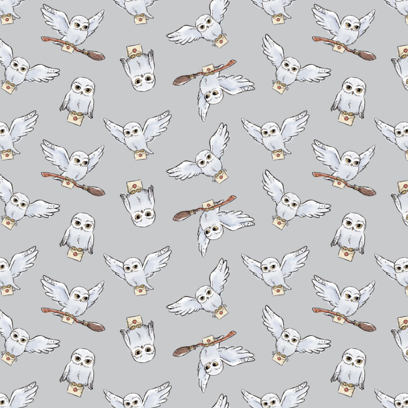Hedwig - Printed Flannel From Harry Potter and Wizarding World - Grey