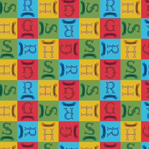 Harry Potter Stand Together Collection - Multi House Check - Cotton - Multi