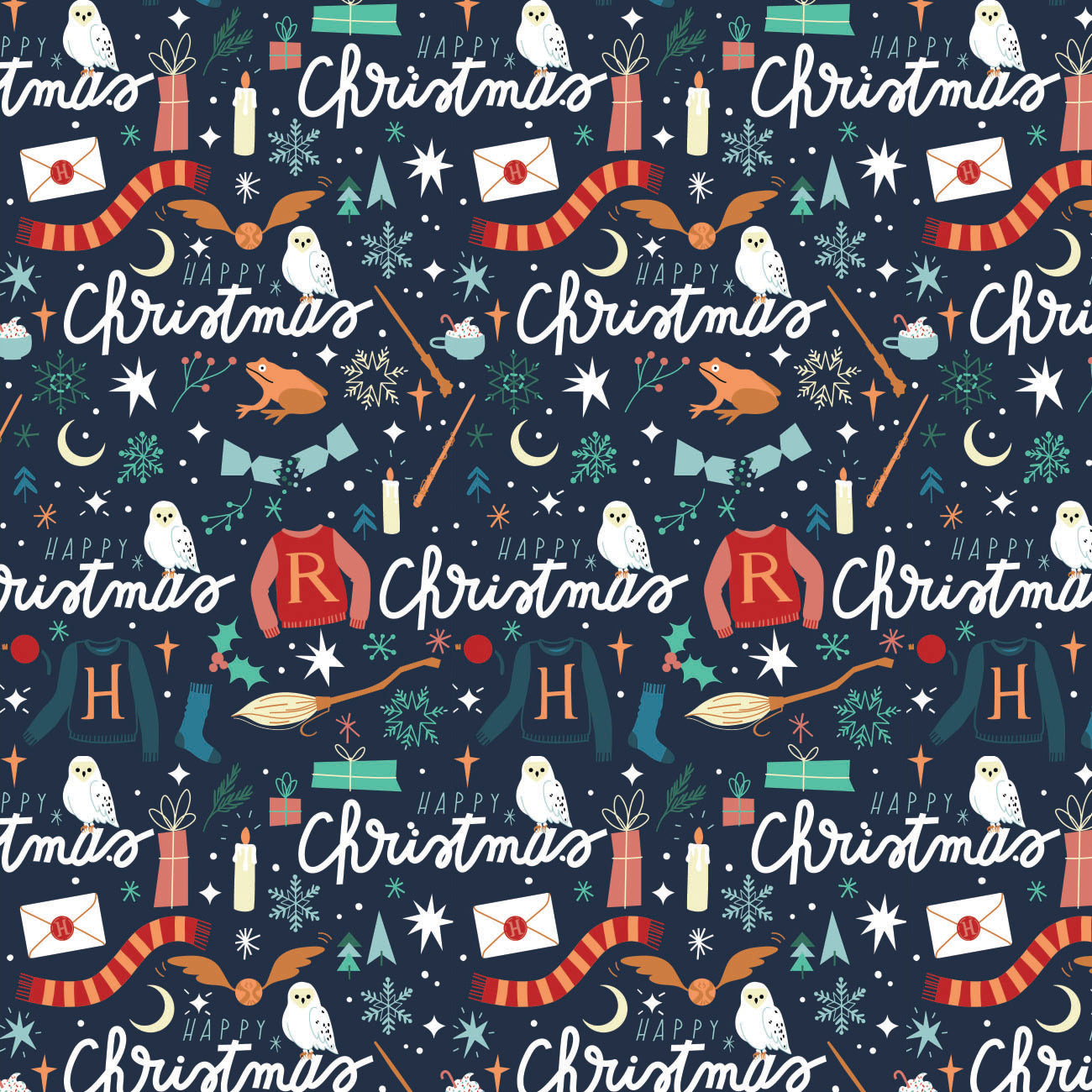 Character Winter Holiday IV Collection - Christmas Magic - Navy - Cotton 23800895-01