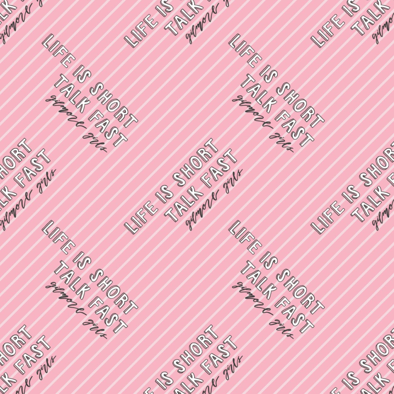 Gilmore Girls - Talk Fast Stripe - Pink