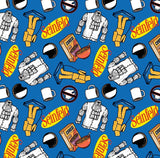 Jerry Icons Toss Cotton 2Yd Precut Cotton - 23880106YC2AMZ2 - 02 Blue
