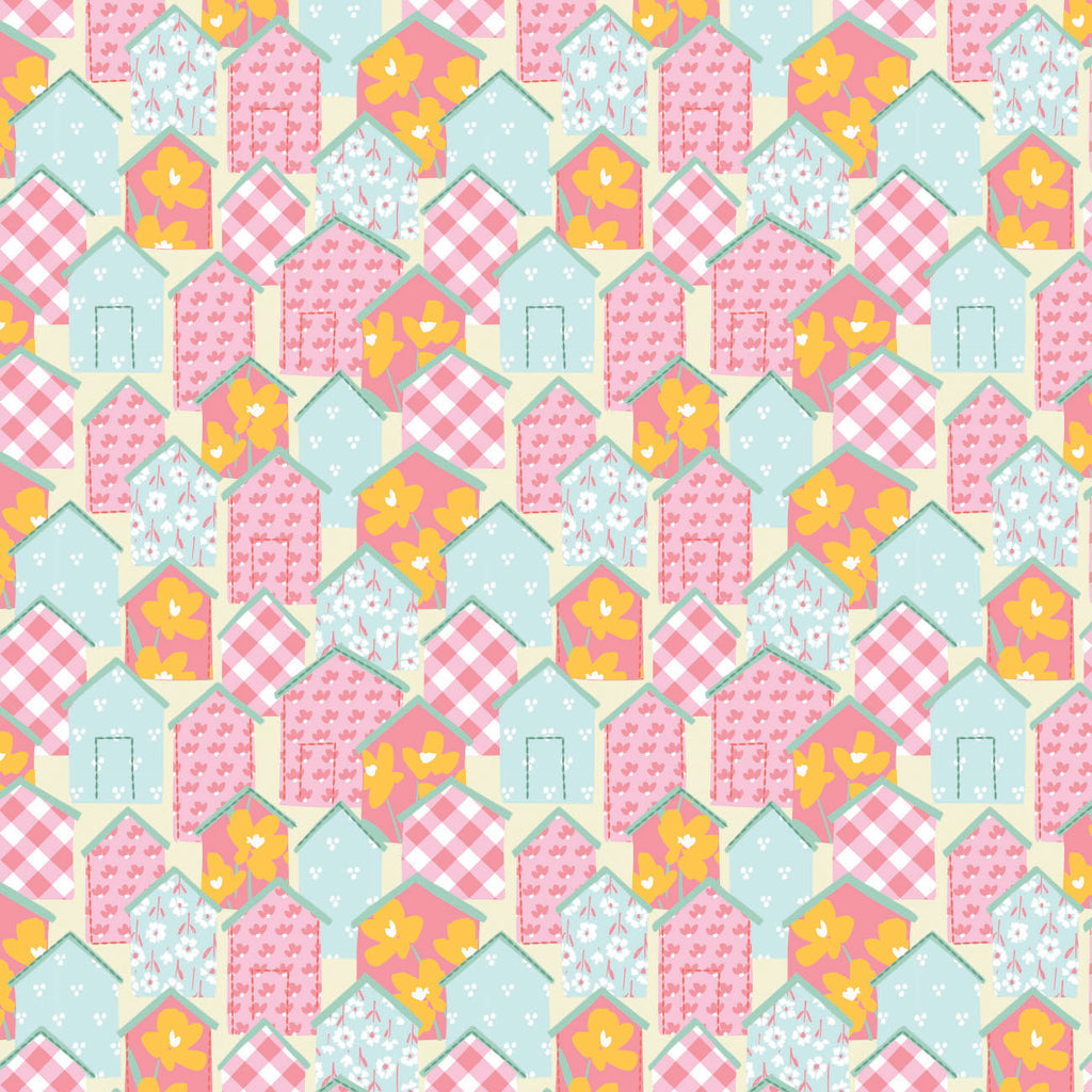 Prairie Days Collection - Tiny Little Homes - Multi - Cotton