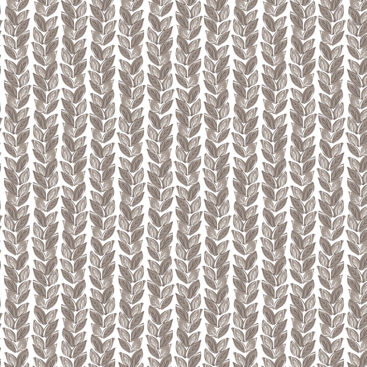 Home Collection by Vicky Yorke -Leafy - Grey - Cotton