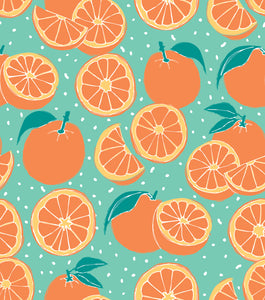 Feeling Fruity - Oranges - 100% Cotton 44/45 2Yd Cut
