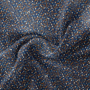 Heritage Cottage Collection - Pussy Willow - Navy - Cotton