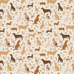 Ginger and Olive Collection - Woof You Forever - Cream - Cotton 30220501-01
